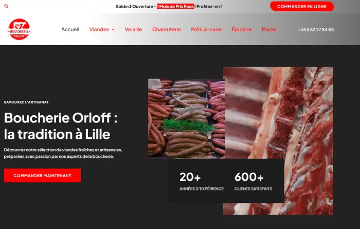 Création site e-commerce Boucherie Orloff